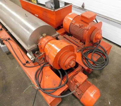 SCI LW 350 x 1550mm oilfield decanter centrifuge skid, 304SS.