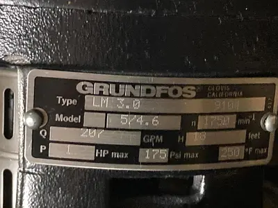 New | in-Stock GRUNDFOS LM-3.0 Centrifugal Pumps Ohio US | Surplus Asset Holdings #1226336