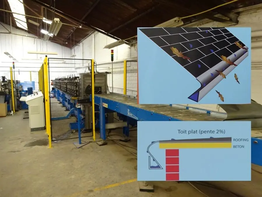 USED TECNOMA ROLLFORMING FOR UNIQUE NEW GUTTER CONCEPT