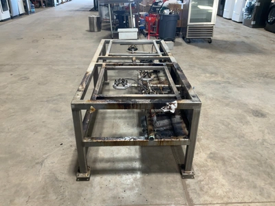 Used PSYCHO BREW COMMERCIAL BREWING SYSTEM STAND WITH 2 BURNERS Brewing Equipment Michigan US | Miedema Asset Management Group #1580110