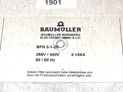 Used Baumuller Servo Line Filter 250V/440V 50/60Hz Servo Motors Michigan US | Maverick Industrial Sales #1398657