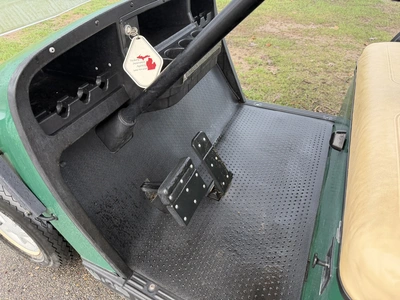 (1) 2015 E-Z-Go golf cart with a Kawasaki gas engine, includes canopy, ball cover, club cover, fold-...