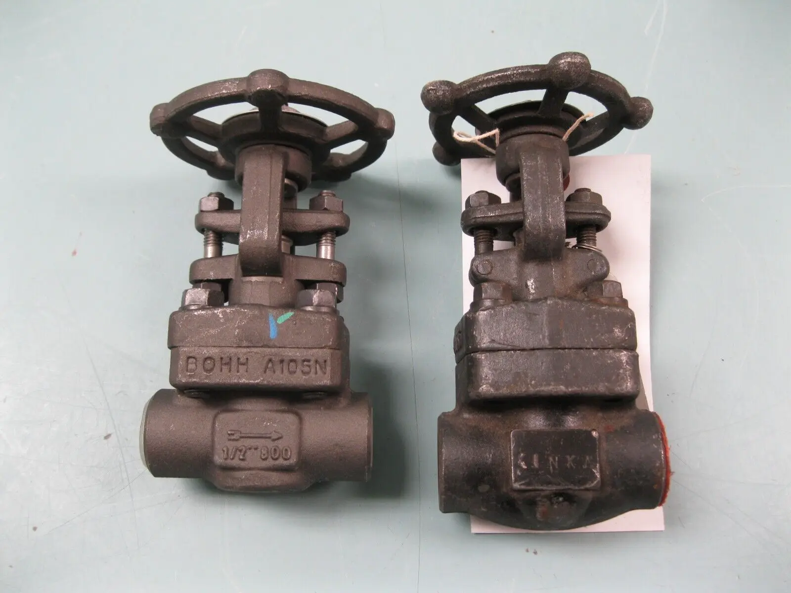 Lot (2) NEW 1/2" Newco & Kinka Class 800 Steel Socket Weld x NPT Gate Valve E4