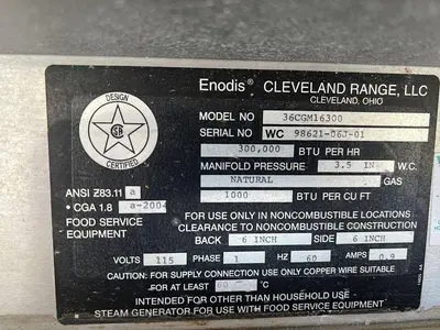 USED 2006 CLEVELAND 36-CGM-16-300 CONVECTIONPRO XVI