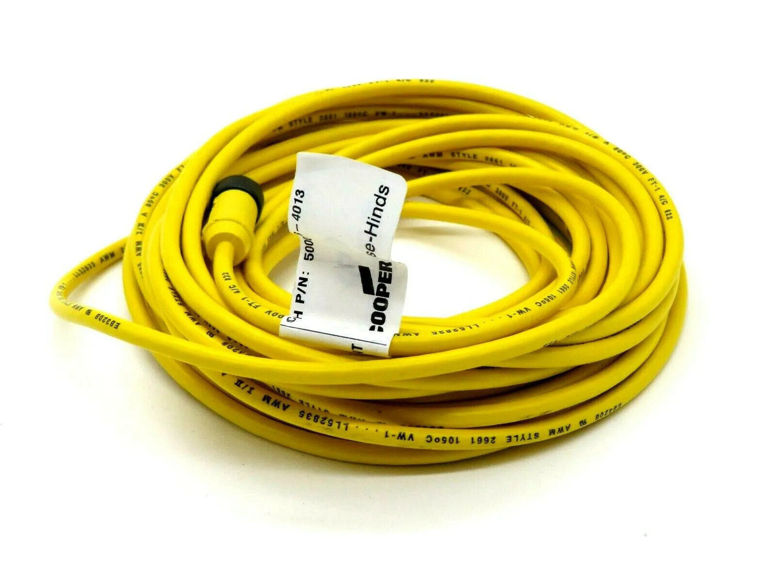 NEW COOPER CROUSE-HINDS 5000118-4013 INTERCONNECT CORD 3AMP 300V 50001184013