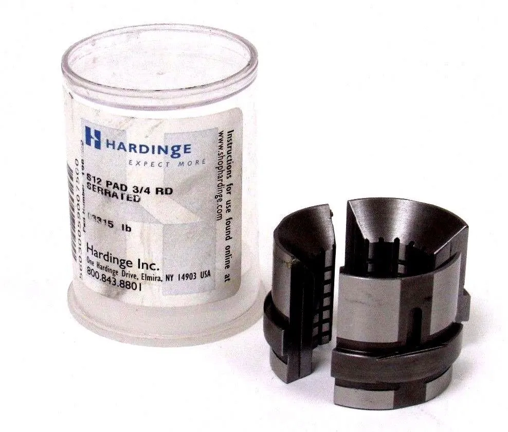 NEW HARDINGE S12 COLLET PADS 3/4"