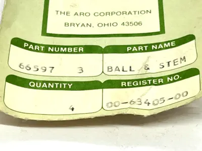 66597-3 | ARO  Ball & Stem ASM LOT OF 4 - New