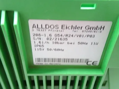 Used ALLDOS EICHLER 2081,6 D54/R24/V01/P03 Pumps (Metering) Ohio US | HGR 24 #737542