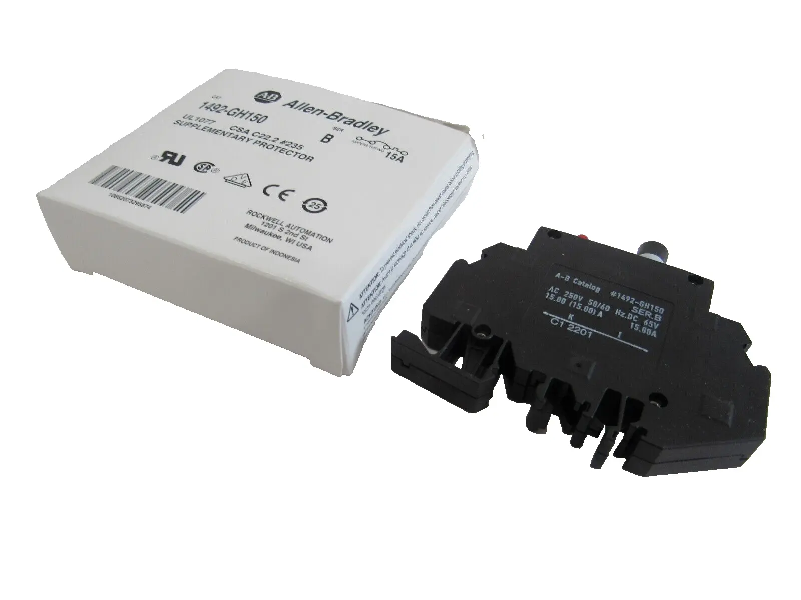 ALLEN BRADLEY 1492-GH150 SUPPLEMENTARY PROTECTOR B 1492GH150 NEW, SURPLUS