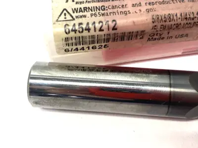 USED ACCUPRO SQUARE END MILL: 5/8" DIA, 1-1/4" LOC, 4 FLUTE, SOLID CARBIDE