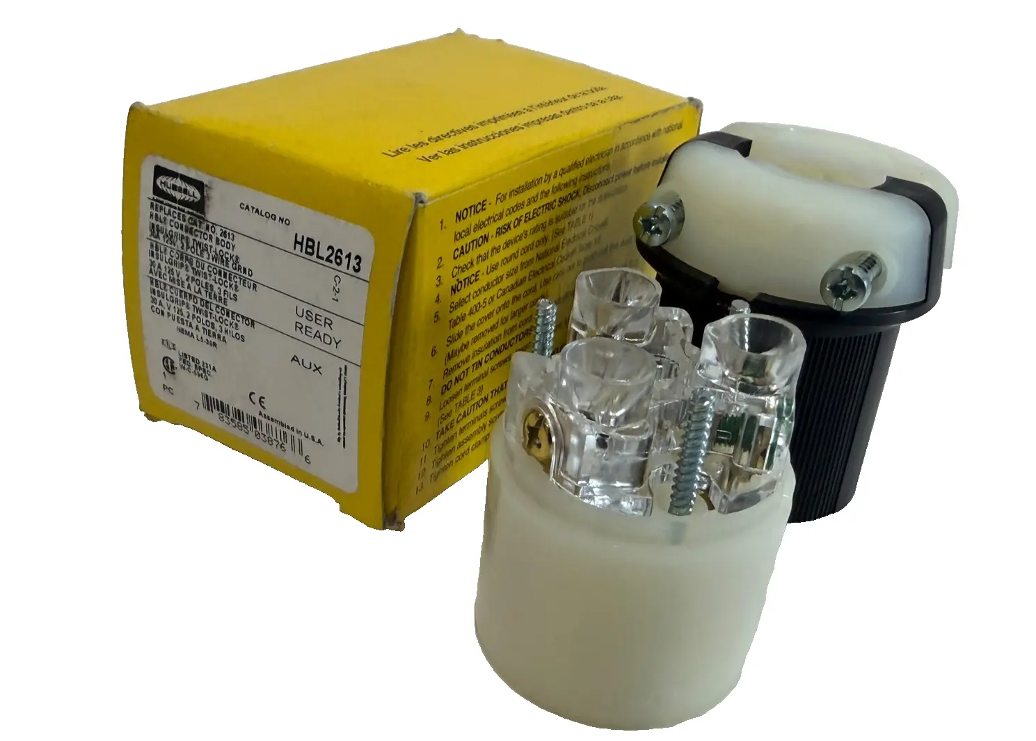 NEW HUBBELL HBL2613 RECEPTACLE 30A 125V
