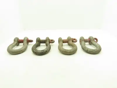 Crosby G-209 1-1/4" Galvanized Carbon Anchor Shackle w/1.38" Screw Pin Lot of 4