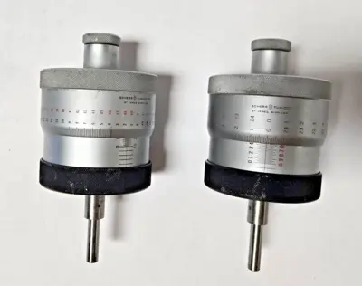 2 Scherr Tumico Micrometer Heads for XY Optical Measuring