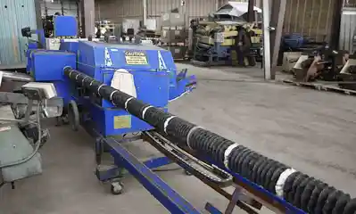 3″ OD x 120″ Max. BURRMASTER Brush Deburring Machine