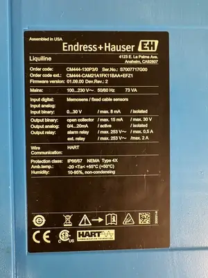 Endress+Hauser Liquiline CM444-130P3/0 / CM444-CAM21A1FK11BAA+EFZ1 (12.5.6)