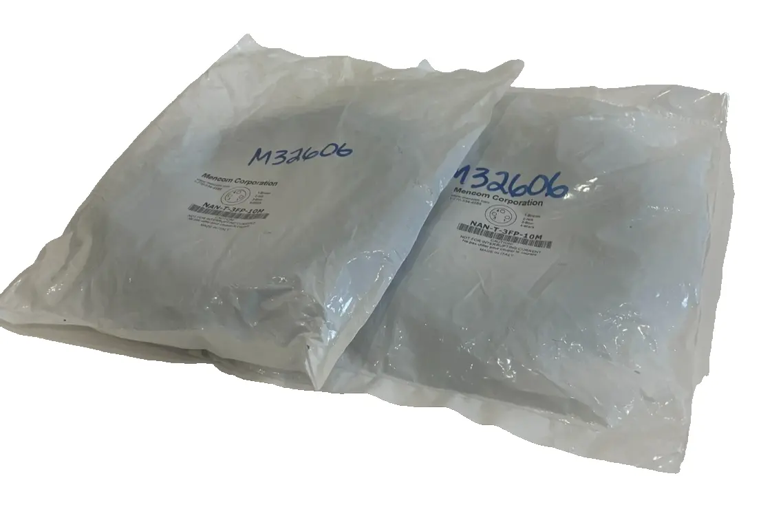 NEW LOT OF 2 MENCOM NAN-T-3FP-10M PVC CORDSET NANT3FP10M