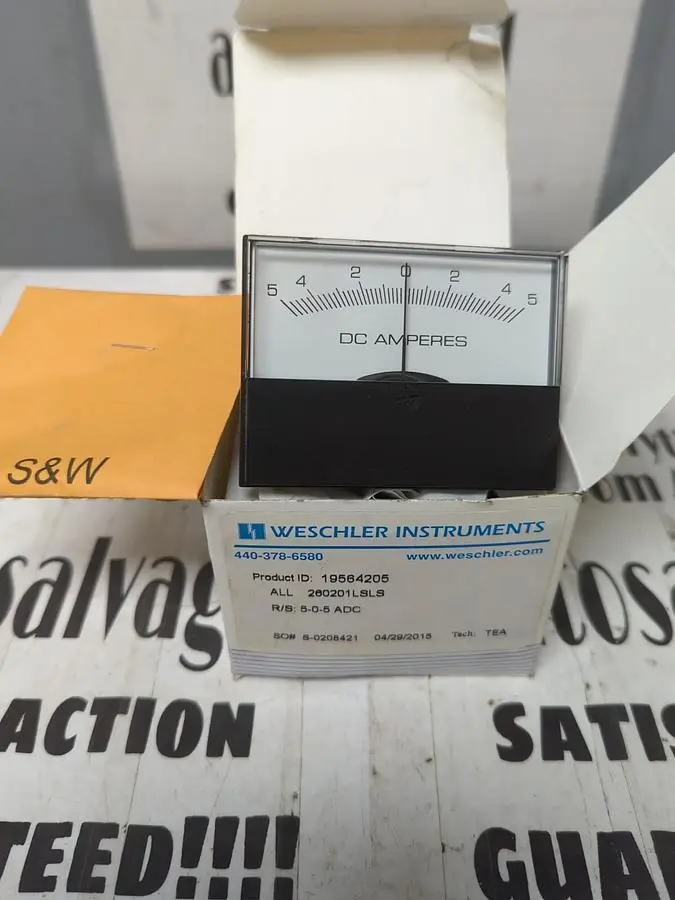 New | in-Stock WESCHLER 19564205 Meters - Misc | Surplus Asset Holdings #1206852