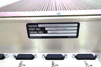 METRA 1010XE/M1010XE-COS OPERATOR INTERFACE S/N 42611 P/N 611-0012-000 #S-236