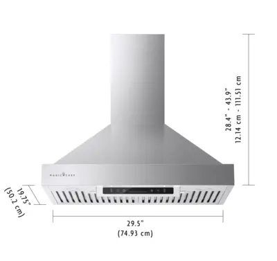 Magic Chef 30" STAINLESS STEEL RANGE HOOD
