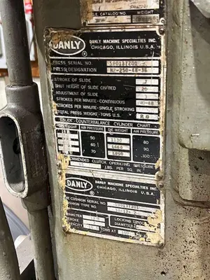 USED DANLEY H3-250-48-36