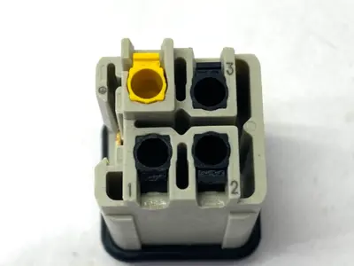 Used HARTING Male Insert Han 3A w/ Quick-Lock 1,5mm 10A DAMAGED Connector Accessories Michigan US | Maverick Industrial Sales #1414236