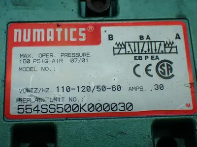 USED NUMATICS 554SS500K000030