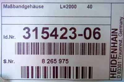 NEW HEIDENHAIN 315423-06 SCALE HOUSING 78-3/4" 2000 MM 31542306