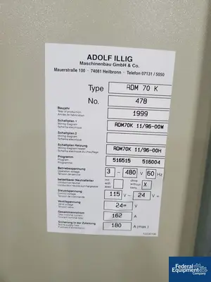 USED Illig Illig Thermoforming Line, Model RDM 70K / VHW 72