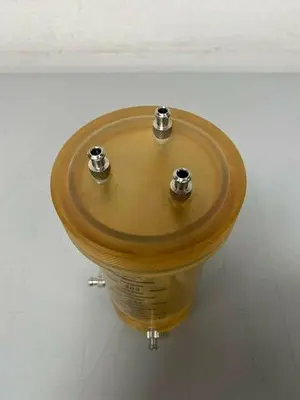 USED ACRYLIC 400ML VM0107-317 VESSEL W/ MULTIPLE .25" FITTINGS