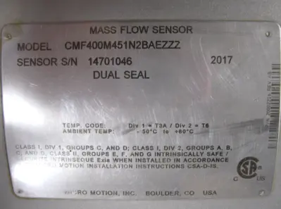 USED Micro Motion CMF400 M451N2BAEZZZ