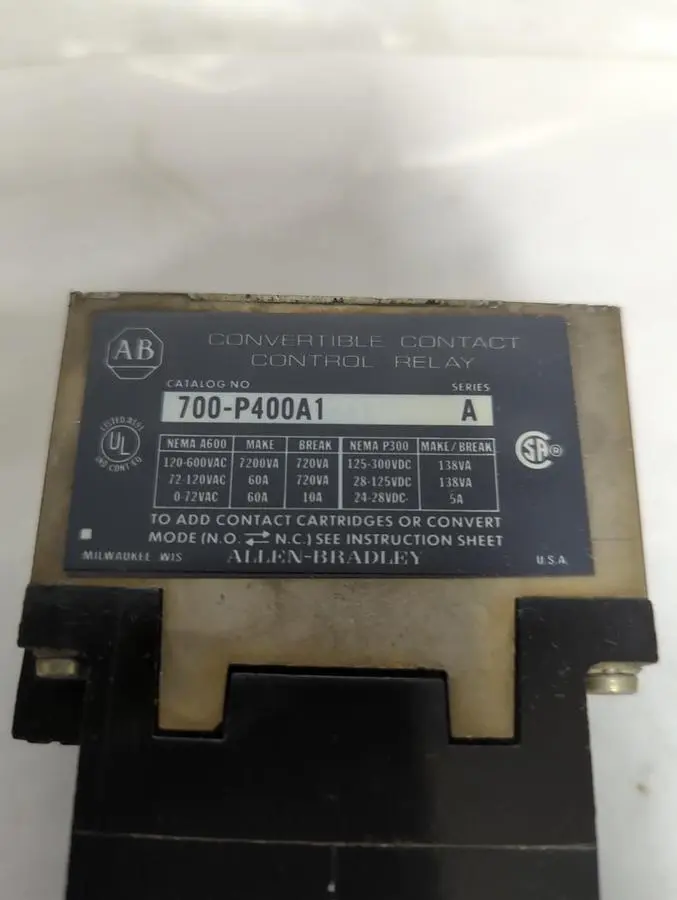Used ALLEN BRADLEY 700-P400A1 Misc Electrical & Power Parts Ohio US | Surplus Asset Holdings #1540845
