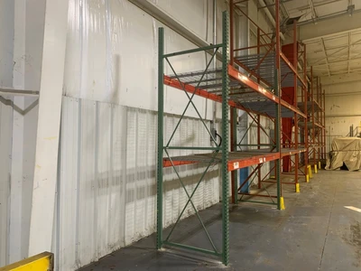 12’ x 54” Pallet Racking Upright, Double Tear Drop