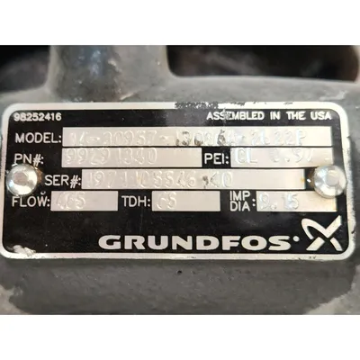 New | in-Stock GRUNDFOS 14-30957-13036A-2822P Centrifugal Pumps West Virginia US | JM Industrial #1744149