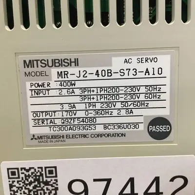USED MITSUBISHI MR-J2-40B-S73-A10