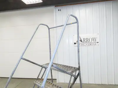 Cotterman 933701 Rolling Ladder 5 Step 10" Work Platform 50" Top Step 450lbs