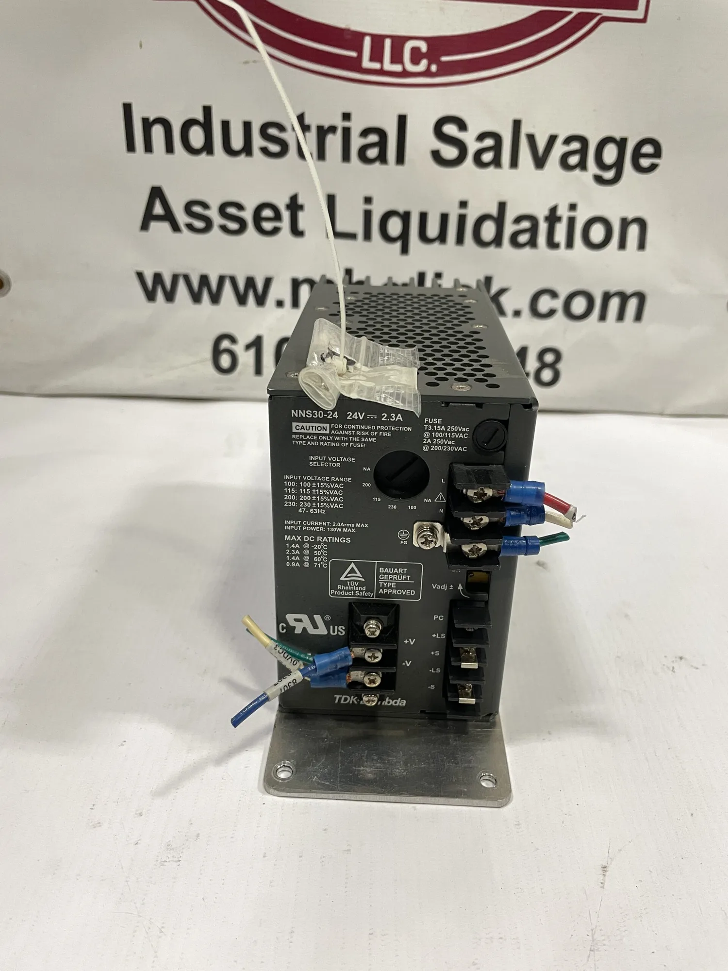 TDK-Lambda NNS30-24 Linear AC/DC Converter Power Supply 24VDC 100-230VAC