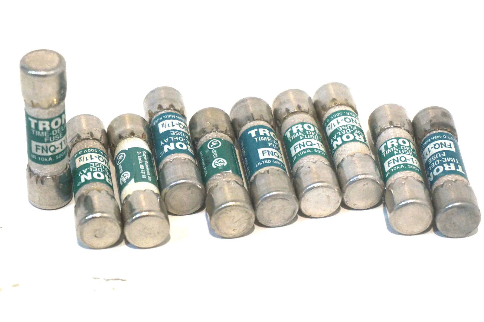 10 NEW TRON FNQ-1-1/2 FUSES FNQ112