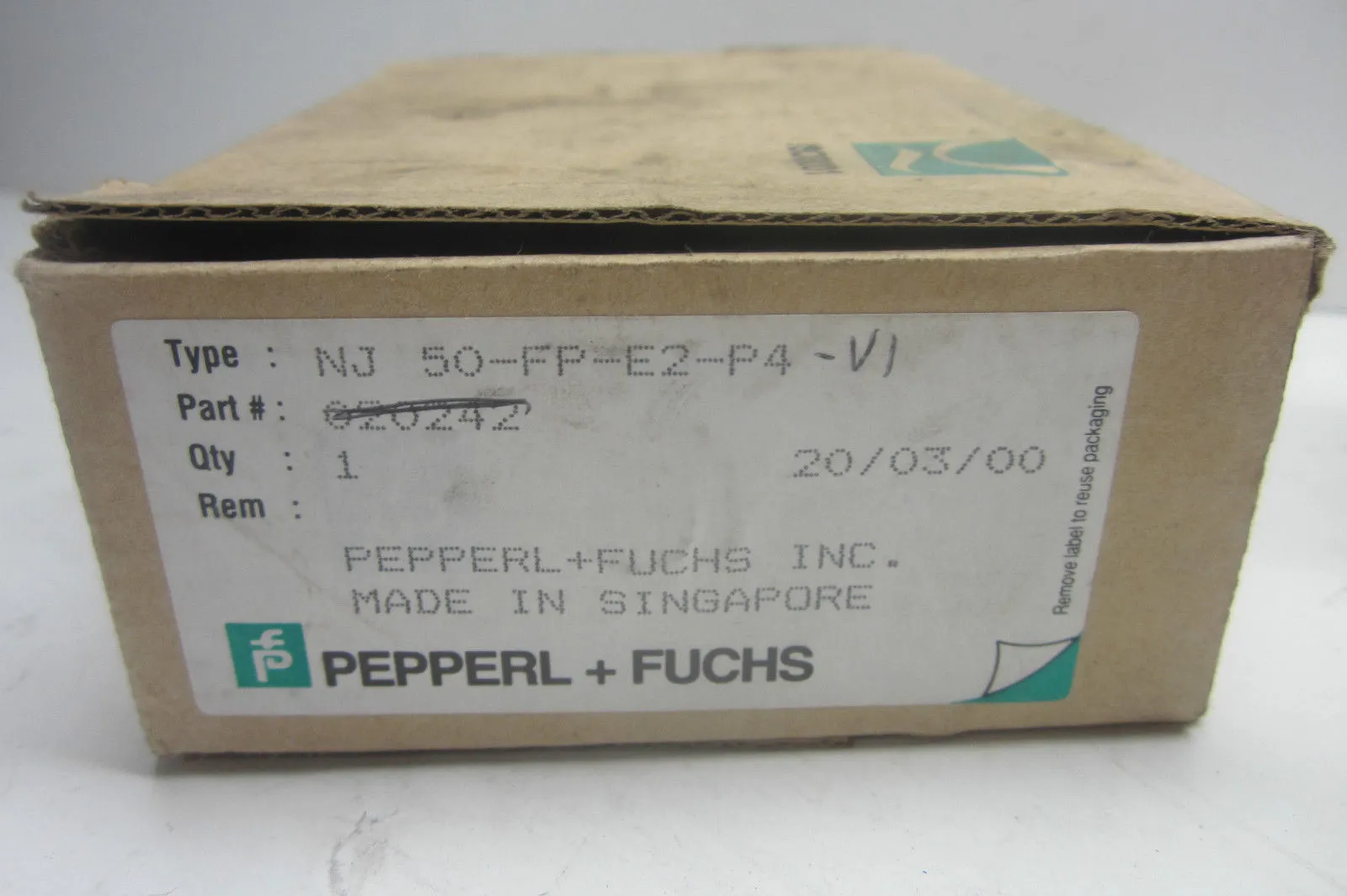 NEW PEPPERL FUCHS NJ 50-FP-E2-P4-V1 SENSOR NJ50FPE2P4V1