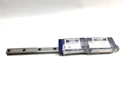 USED THK LINEAR GUIDE RAIL AND BLOCK ASSEMBLY, 440MM RAIL LENGTH, 2-BLOCKS