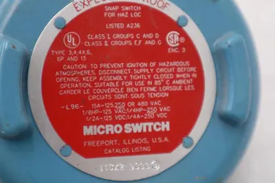 New Honeywell Micro Switch 11CX2 9333 Explosion Proof Precision Limit Switch