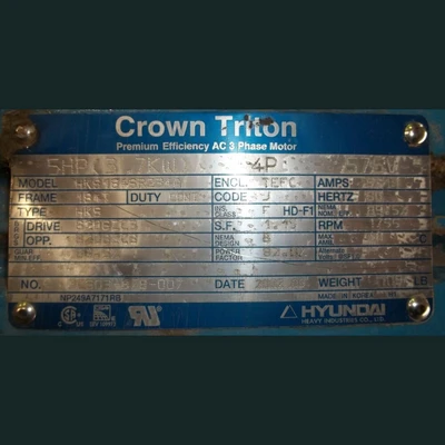 Crown Triton 5 HP Premium Efficiency Motor