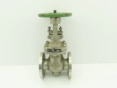 Newco 11F-C8M4-2 Manual  2" Flanged Stainless Gate Valve 150# Raised Face 4-Bolt