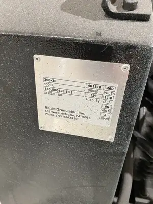 200-36 | Rapid Force  Plastic Granulator 460V 3PH - Used