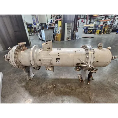 Used 20" Shell and Tube Stainless Steel Condenser Heat Exchanger, Fixed Tube