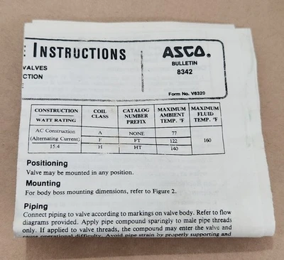 NEW ASCO WP8342C20