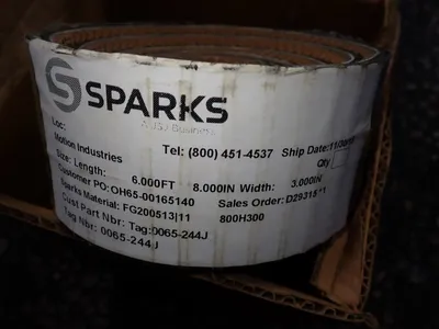 Sparks 6' X 8" Conveyor Belts