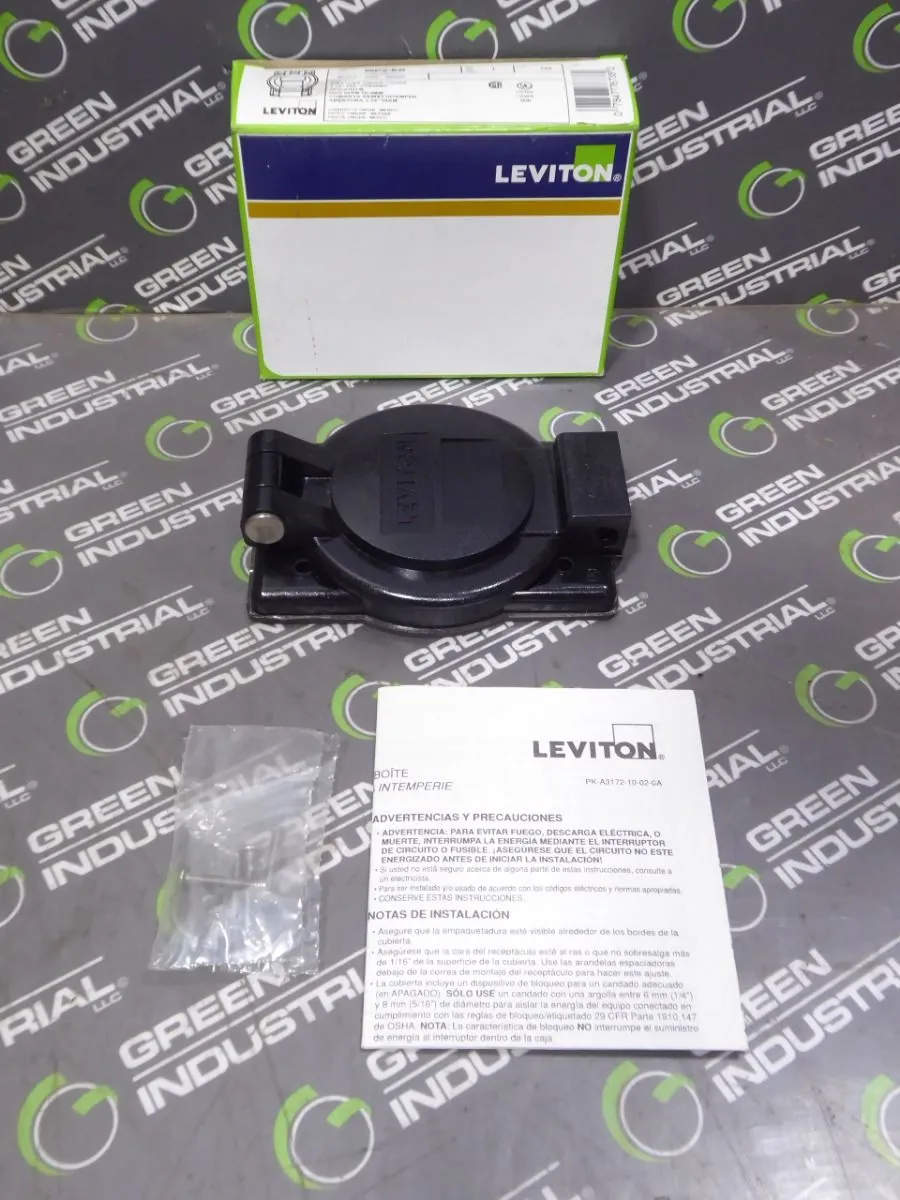 Leviton WP2-EB 2.24" 1-Gang Black Weatherproof Outlet Cover New NIB