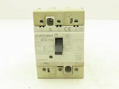 Mitsubishi NF30-FAU 3-Pole No Fuse Circuit Breaker 5A 200-230V 3Ph Lot of 11