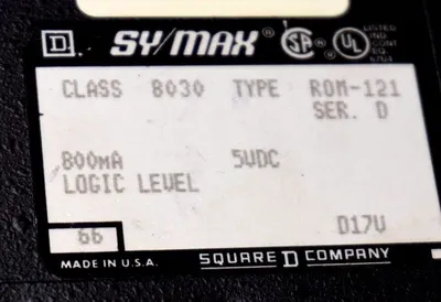 USED SQUARE D SYMAX 8030-ROM-121 SER. D 8030ROM121