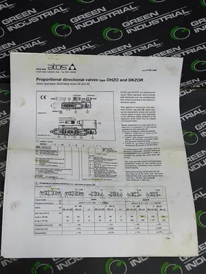 atos DKZ0-A-171-L5/20 Proportional Directional Valve 6-0Z0A-202100-12F Coil Used